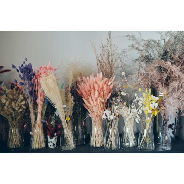 Ebern Designs Colourful Dried Flowers On Canvas by Shironosov Print